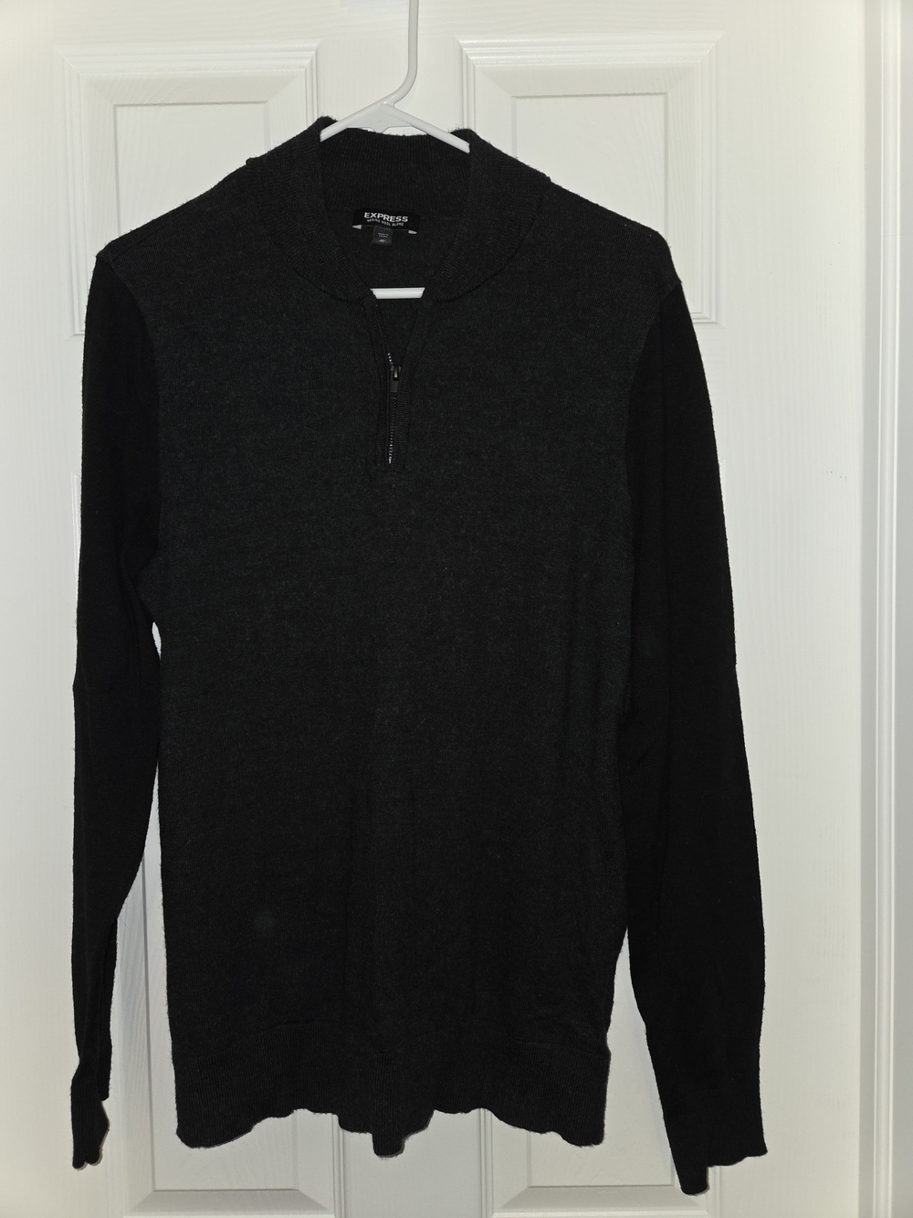 Express Men’s Black Half-Zip Sweater